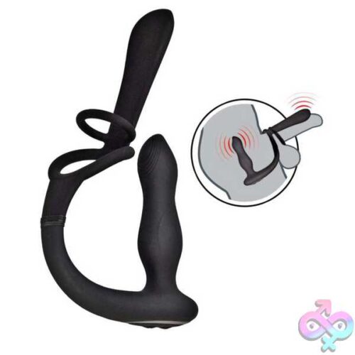 Enhancer Vibro Plug And Penis Sheath - Black - Image 3
