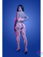 Equilibrium Glow-in-the-Dark Crotchless Bodystocking – Queen Size White - Image 3