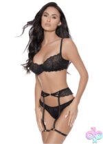 Discreet Toys Escante Box Heart Bra Garterbelt Black ES 2387 3