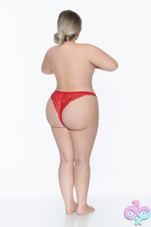 Discreet Toys Escante M And M Queen Lace Tanga Red Es 72107X 2