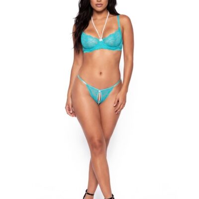 Pearl Necklace 2pc Set by Escante — flirty lingerie set for her