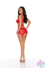 Discreet Toys Escante Scarlet 3pc Lace Up Set Red ES 75211 2