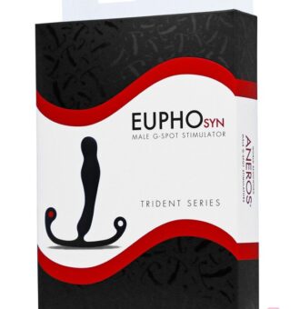 Aneros Eupho Syn Trident Black Silicone Prostate Massager With Trident Arms And Velvet-Touch Finish By Aneros