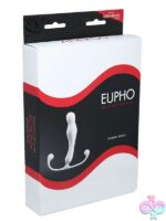 Slim white silicone Eupho Trident prostate massager by Aneros