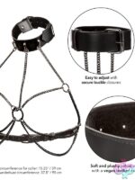 Euphoria Collection Multi Chain Collar Harness – Black - Image 3