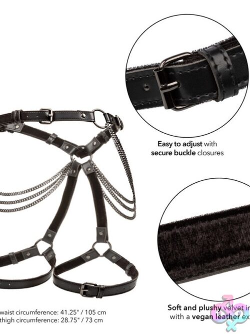 Euphoria Collection Multi Chain Thigh Harness – Black - Image 3