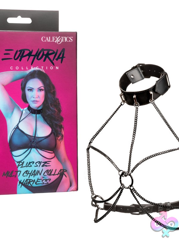 Discreet-Toys-Euphoria-Collection-Plus-Size-Multi-Chain-Collar-Harness-Nu-Se-3101-16-3 Plus Size Multi Chain Collar Harness In Black Vegan Leather And Velvet By California Exotic Novelties
