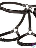 Euphoria Collection Plus Size Riding Thigh Harness – Black - Image 2