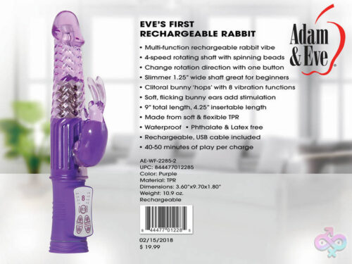 Evolved Novelties Sex Toys - Eve's First Rechargeable Rabbit