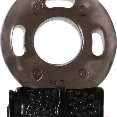 Ring of Fire One Night Stand vibrating cock and ball ring by Evolved Novelties in black