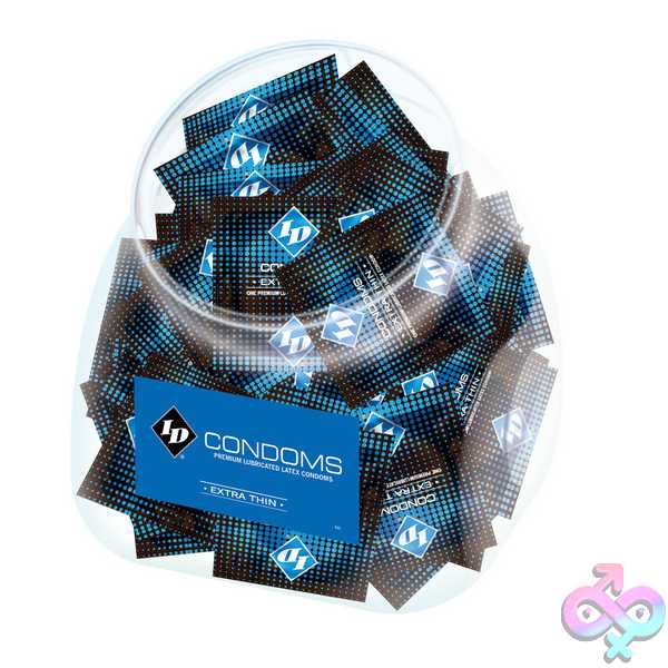 Discreet-Toys-Extra-Thin-Condom-Jar-144-Pc-Id-Dcxt01J2 Extra Thin Condom Jar - 144 Pc - Image 1