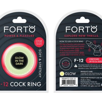 35mm glow-in-the-dark pink liquid silicone c-ring by Forto
