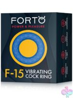 Blue vibrating cock ring for couples by Forto
