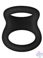 Forto D Ring Liquid Silicone Cock and Ball Ring – Black - Image 2