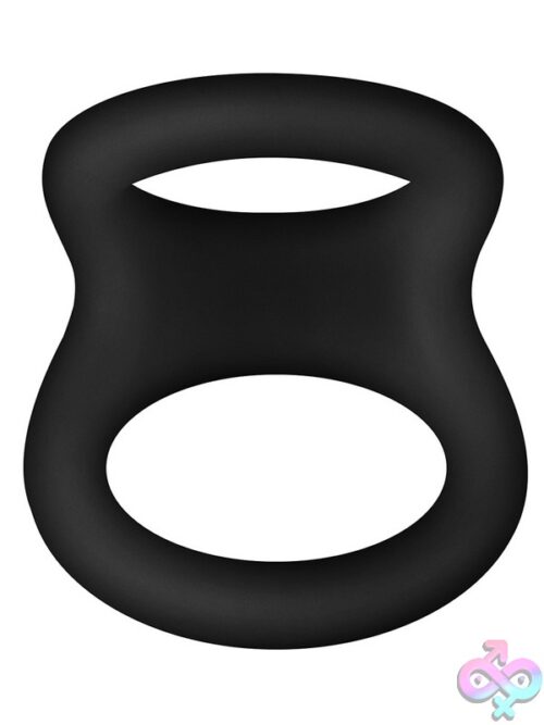 Forto D Ring Liquid Silicone Cock And Ball Ring – Black - Image 2