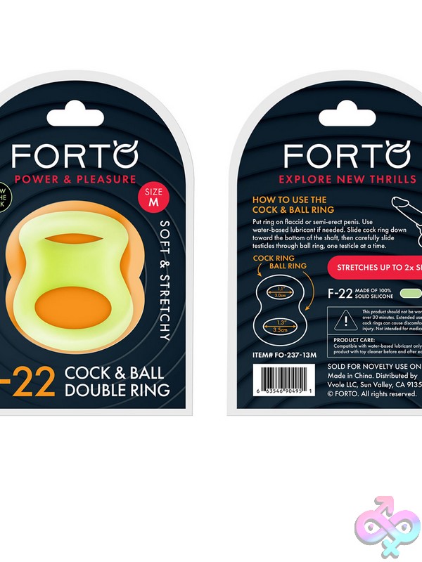 Discreet-Toys-F-22-D-Ring-Liquid-Silicone-53-55Mm-Glow-Nu-Fo-237-13M Green Glow-In-The-Dark Liquid Silicone Cock And Ball Ring By Forto