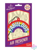 Fabulous rainbow cardboard air freshener with fresh perfume scent and hanging string by Wood Rocket