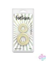 Fantasia Double Stack flexible amber shimmer cock ring by Ns Novelties