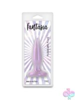 Tapered mini anal plug in orchid purple shimmer by Ns Novelties
