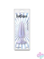 Small tapered azure shimmer pleasure plug in flexible TPE by Ns Novelties
