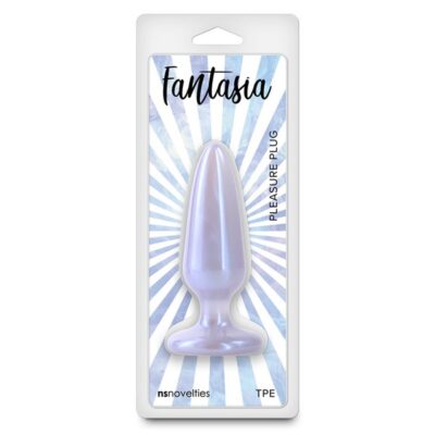 Small tapered azure shimmer pleasure plug in flexible TPE by Ns Novelties