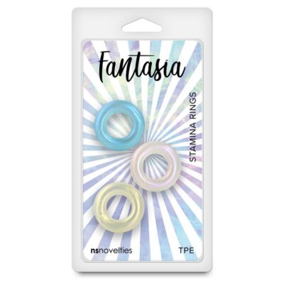 Clear shimmer flexible stamina ring by Ns Novelties