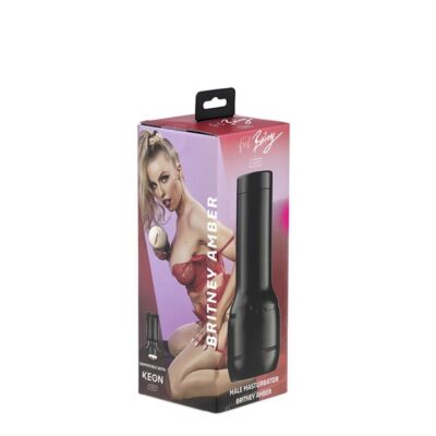 Realistic black silicone celebrity body mold stroker sleeve by Kiiroo