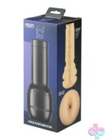 Extra tight pale butt stroker with textured TPE tunnel by Kiiroo