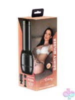 Realistic-feel black interactive stroker sleeve by Kiiroo designed for Keon and PowerBlow devices
