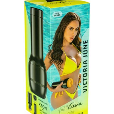 Feel Victoria June realistic-feel celebrity stroker in black by Kiiroo