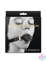 Sleek black adjustable ball gag with nickel-free buckle hardware by Fetish & Fashion