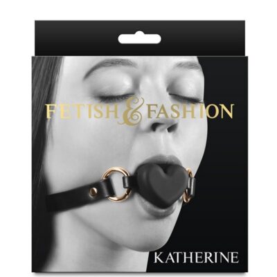 Sleek black adjustable ball gag with nickel-free buckle hardware by Fetish & Fashion