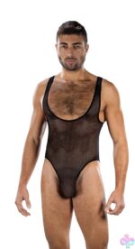 Fierce Deep v Mesh Bodysuit - Os - Black - Image 2