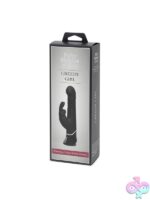 Greedy Girl rechargeable thrusting G-spot rabbit vibrator in black silicone by Fifty Shades