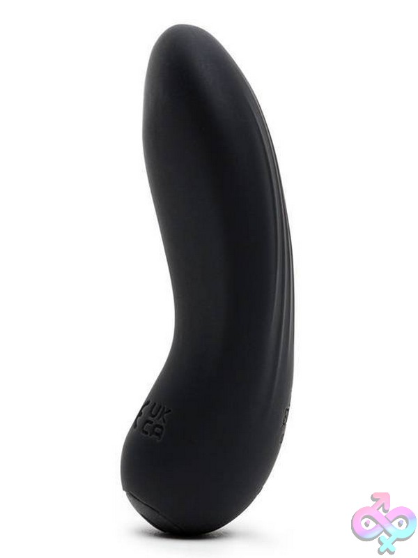 Discreet-Toys-Fifty-Shades-Of-Grey-Sensation-Rechargeable-Clitoral-Vibrator-Nu-Fs-82933 Pebble-Shaped Black Silicone Rechargeable Clitoral Vibrator With Ridged Texture By Fifty Shades