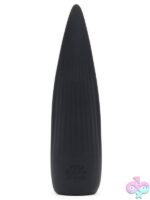 Sensation flickering tongue vibrator in smooth black silicone by Fifty Shades of Grey