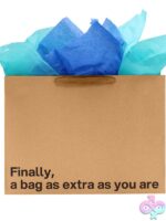 Finally A Bag As Extra As You Large Gift Bag – Blue - Image 2