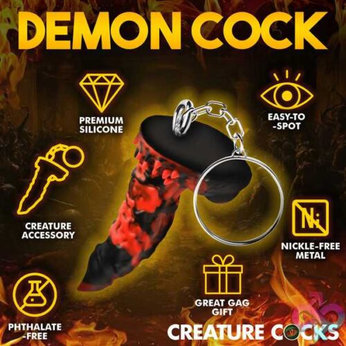 Fire Demon Keychain - Red/Black - Image 2