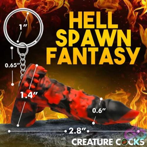 Fire Demon Keychain - Red/Black - Image 3