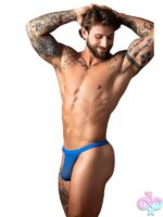 Fishnet G-String Royal Blue – Male Power - Image 2