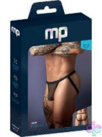 Male Power Fishnet 2.0 Jock in black showing open mesh panels and comfort-fit pouch