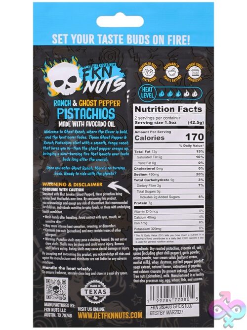 Fkn Nuts Ranch &Amp; Ghost Pepper Pistachios 3 Oz. 10Pk Display - Image 3