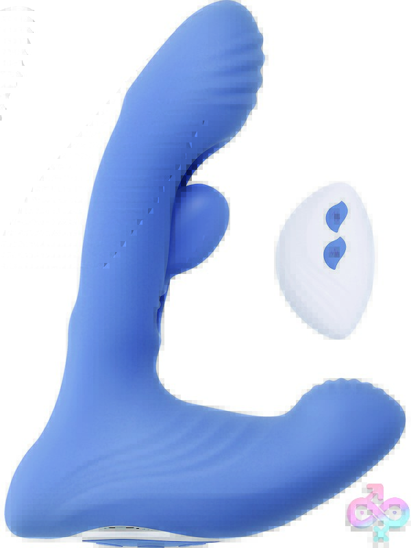 Discreet-Toys-Flapjack-Nu-Gx-Rs-7333-2 Remote Control G-Spot Vibrator Flapjack By Gender X In Blue