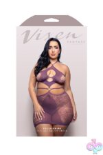 Focus on Me Cut-Out Halter Dress - Queen - Purple Wisteria