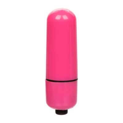 Foil Pack 3-Speed Bullet vibrator in orange by CalExotics — compact travel clit stimulator