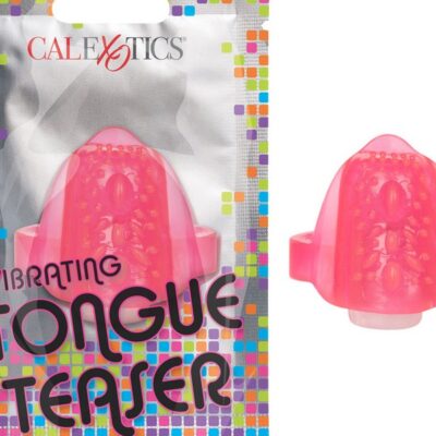 Pink silicone vibrating tongue teaser foil 24-pack by California Exotic Novelties