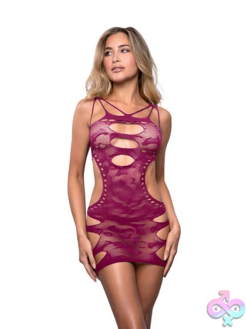 For The Thrill Leopard Knit Cut-Out Mini Dress - Image 2