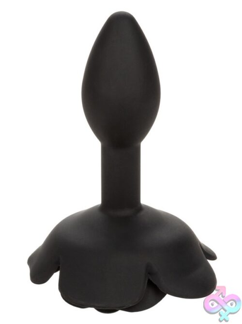 Forbidden Small Rose Anal Plug – Black - Image 2