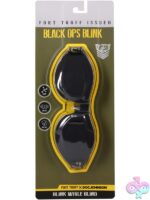 Cupped foam-padded silicone blindfold in black by Doc Johnson