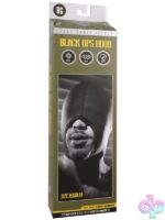 Perforated black neoprene kink hood with open-mouth design by Doc Johnson